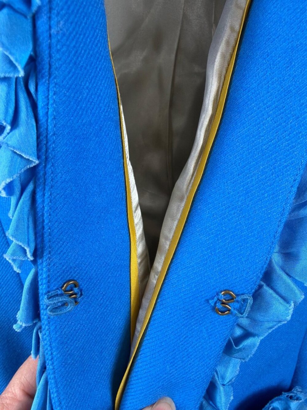 J.Crew Blue Wool Embellished Cropped Blazer Jacket Size 10 - Picture 11 of 16